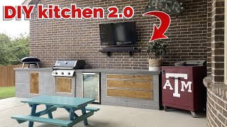 DIY OUTDOOR KITCHEN (re)BUILD: pizza oven, concrete countertop, and more!