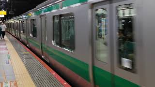E233系7000番台宮ハエ138編成新宿駅発車
