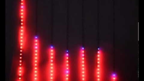 Spectrum analyzer 7x32 RGB LEDs. 1x1 meters