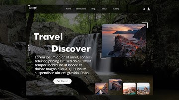 Travel Website UI Design Project | Adobe Photoshop | I Love Web Design