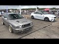 Audi 90 S2 Quattro (700HP) vs BMW M2 Competition (560HP) 1/2 Mile DRAG RACE