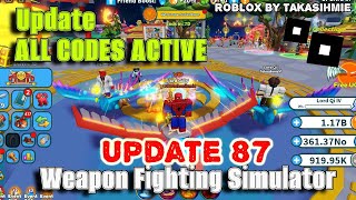 Weapon Fighting Simulator codes for December 2023