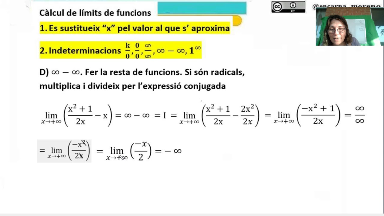 Vídeo 7: Todo tipo de cálculo de limites y funciones definidas a trozos