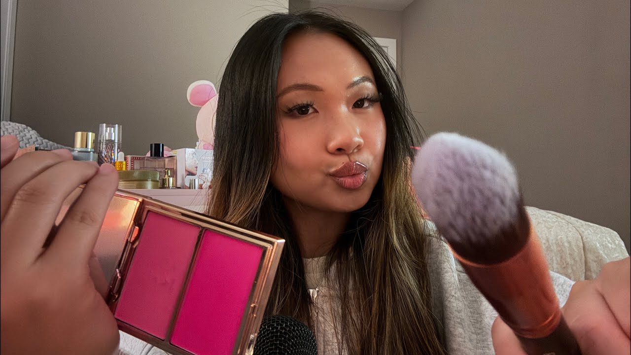 ASMR Friend does your makeup for a girls night out 💄💋