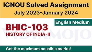 IGNOU BHIC 103 Solved Assignment 2023-24 [PDF Download] | English Medium