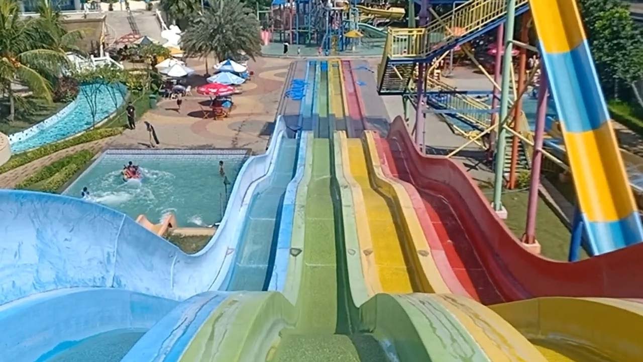 Papa dan Mama di Waterpark Kolam Renang - YouTube