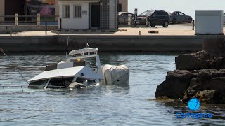 Hundido un yate en el puerto de Cabo de Palos