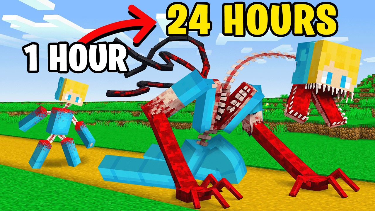 Ich trainiere wie ein PARASIT für 24 STUNDEN in Minecraft!