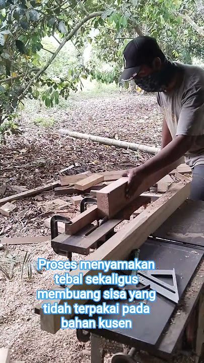 proses penyamaan tebal pada bahan kusen #fypyoutube #woodworking #bengkelkayu #wooddesigner #foryou