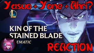 Reaction Ahri Otp Reacts To Yone Cinematic Kin Of The Stained Blade Reaction