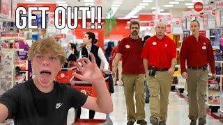 Messing Around In Target Kicked Out And CHASED!!😳