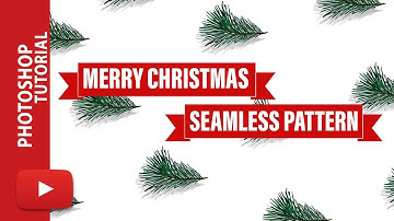How to create a Christmas tree seamless pattern - holiday decoration - photoshop tutorials