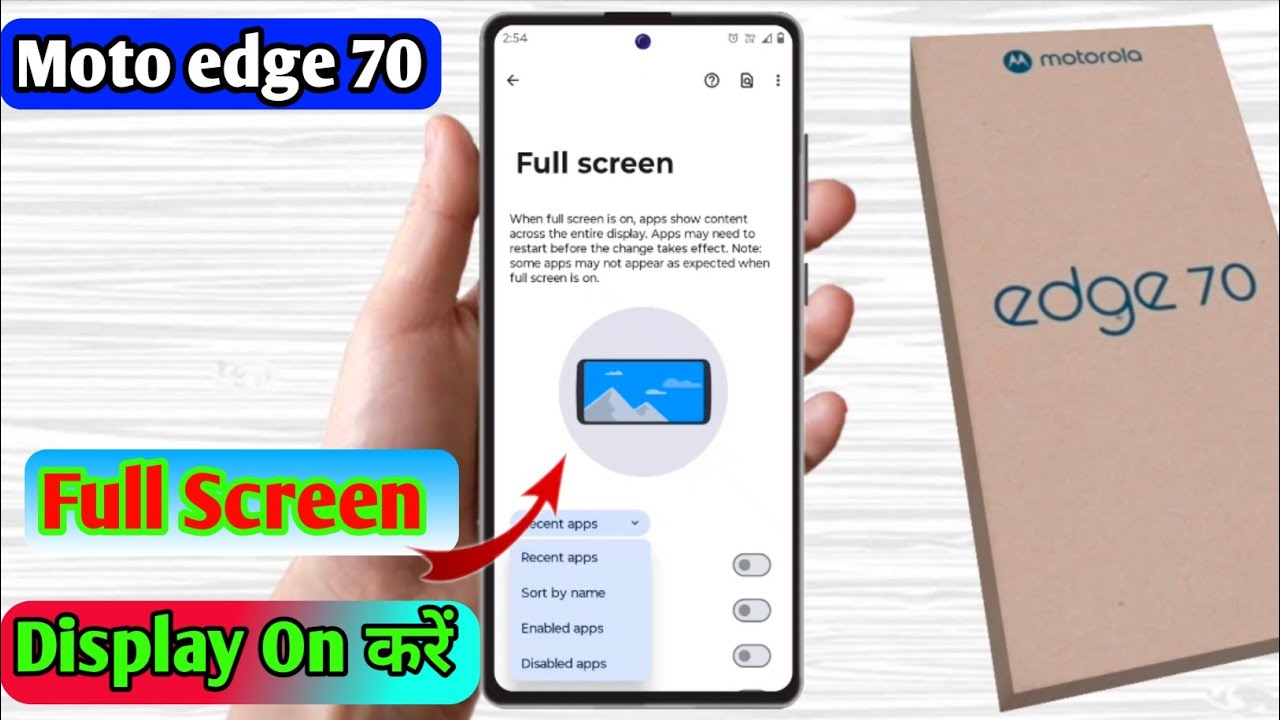 how to full screen display in motorola edge 70 | motorola edge 70 full screen display setting