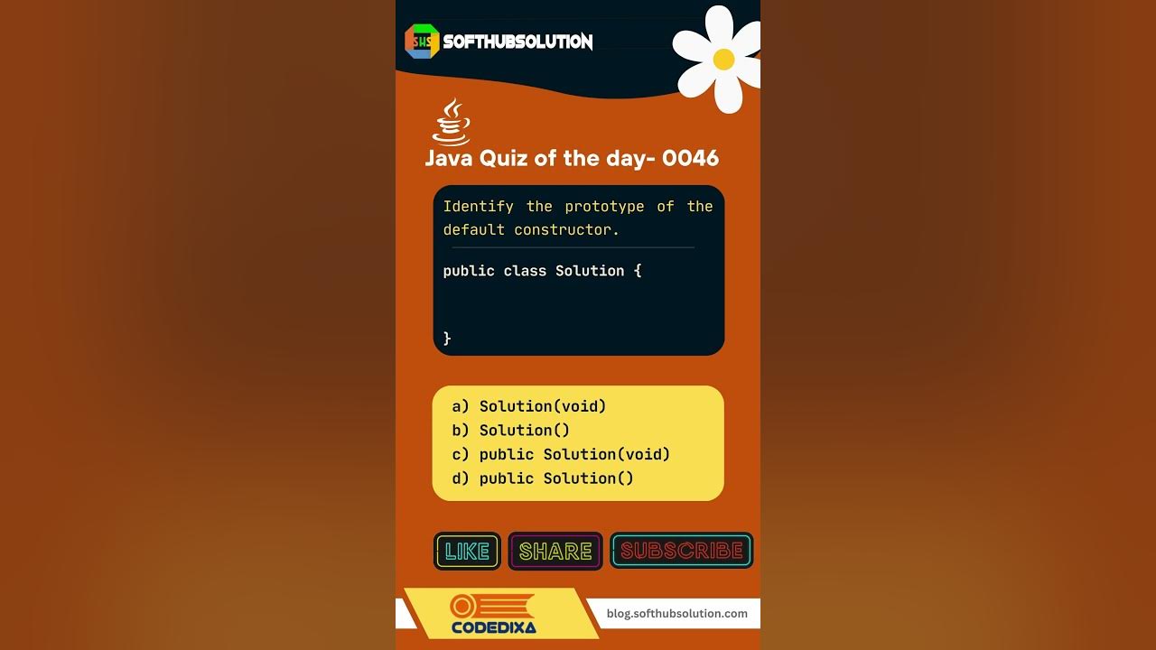 Java Quiz of the day - 0046 🔥#learnjava #pythonquiz #codedixa # ... image.