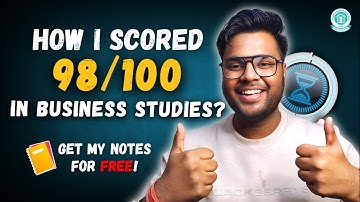🎯How I Scored 98/100 in Business Studies! | Study & Answer Writing Tips! | 12th Boards Strategy📚