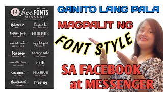 HOW TO CHANGE FONTS STYLE ON FACEBOOK AND MESSENGER CELLPHONE/Tita Mira TV screenshot 2