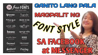 HOW TO CHANGE FONTS STYLE ON FACEBOOK AND MESSENGER CELLPHONE/Tita Mira TV screenshot 4