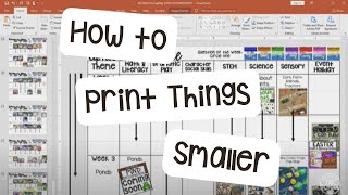 How to Print Things Smaller