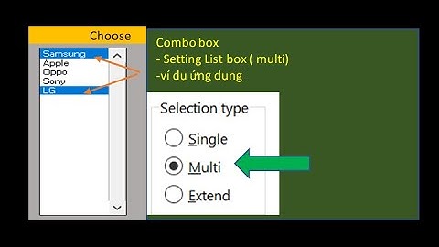 Bài 19: VBA cơ bản, sử dụng list box (form control), set Multi cho list box