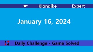 Microsoft Solitaire Collection | Klondike Expert | January 16, 2024 | Daily Challenges screenshot 3