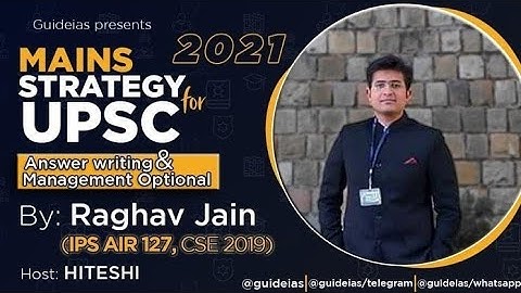 Mains anwer writing& Management optional strategy by Raghav Jain IPS(AIR 127) #UPSC #MAINS #OPTIONAL