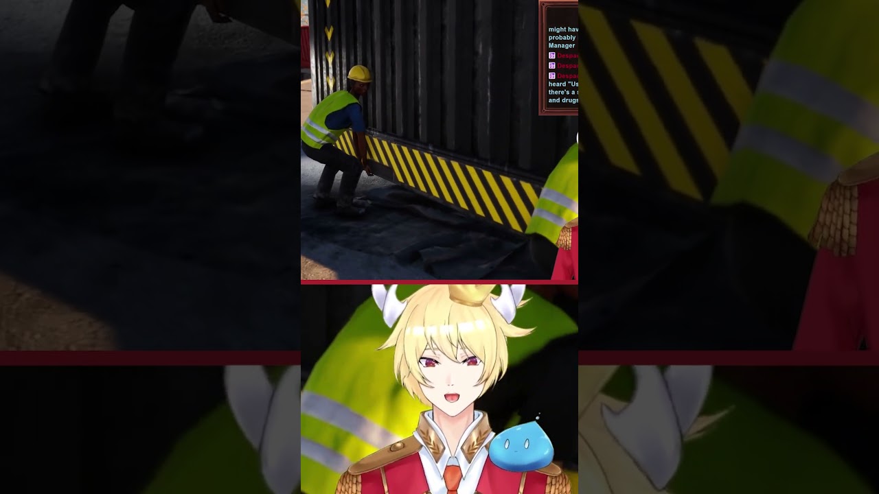 Crazy vtuber helps people lift a crate! (in Goat Simulator 3)