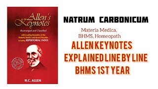 Natrum Carbonicum | Allen's Keynotes Complete Explanation | BHMS Materia Medica