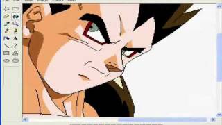 Drawing Vegeta ssj4 in Ms Paint (Dragon Ball GT)