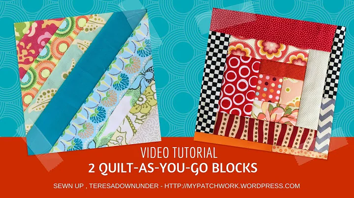 2 Quilt-as-you-go (QAYG) quilt blocks