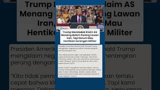 Trump Claims Us Wins War Against Iran In Middle East But Wont Stop Attacks