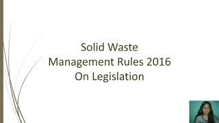 Solid Waste Management Rules 2016 On Legislation