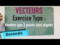 Vecteurs  exercice type  montrer que 3 points sont aligns