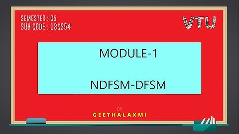 VTU ATC18CS54 NDFSM DFSM