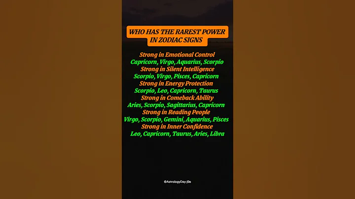 Who Has the Rarest Hidden Power in Zodiac Sign #zodiac #zodiacsigns #astrology #horoscope #tarot