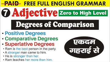 Degree of Comparison, Implied Comparison | Positive, Comparative, Superlative Degree | Sumit Sir