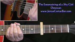 Donovan The Entertaining of a Shy Girl | Intro Guitar Lesson