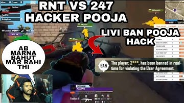 HASTAR REACTION 🙄RNT VS 247 POOJA HACKER 😲 LIVE BANNED POOJA HACK BGIS BGMI
