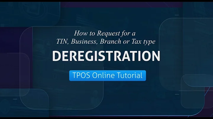 TPOS Tutorial - Deregistration
