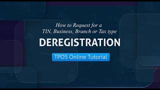 TPOS Tutorial - Deregistration