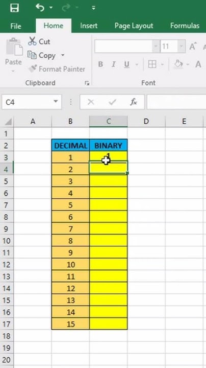 DECIMAL TO BINARY IN EXCEL || HOW TO CONVERT DECIMAL TO BINARY IN EXCEL ...