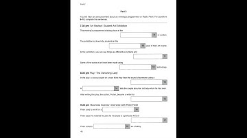 Listening B2, FCE 1, Test 2, Part 2