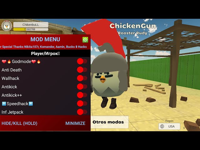 Chicken Gun Mod Menu by Larry Hacker download v3.4.0 APK for Android for  Free