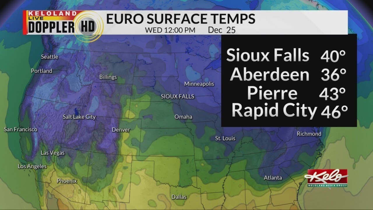 Mild temperatures expected for Christmas Day - YouTube