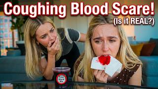 COUGHING UP BLOOD PRANK ON MY SISTER!!
