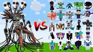 Mutant Self-Aware Robot vs All Bosses In Minecraft! Wither Storm, Dr Nowhere, Trevor Henderson!