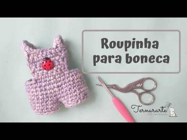 Roupa pequena de mini boneca de crochê de lã Handmade, Camisola