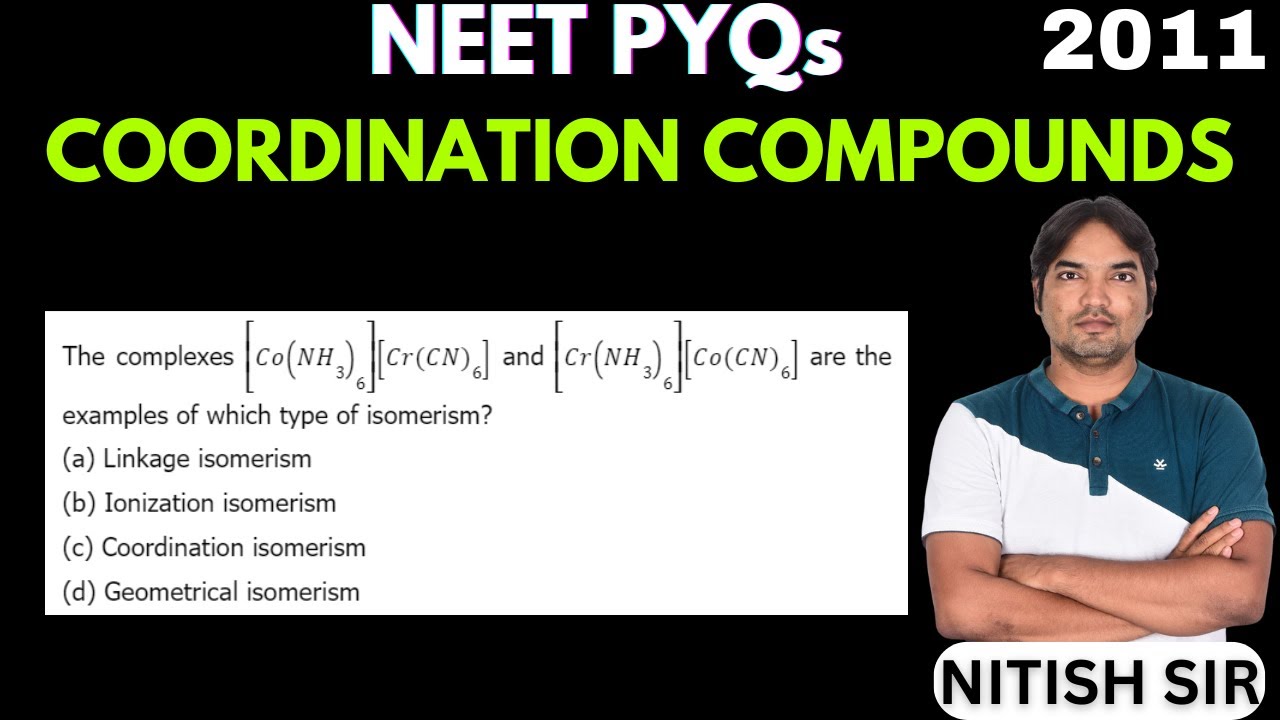 The complexes [ Co(NH₃)₆ ] [ Cr(CN)₆ ] and [ Cr(NH₃)₆ ] [ Co(CN)₆ ] are ...