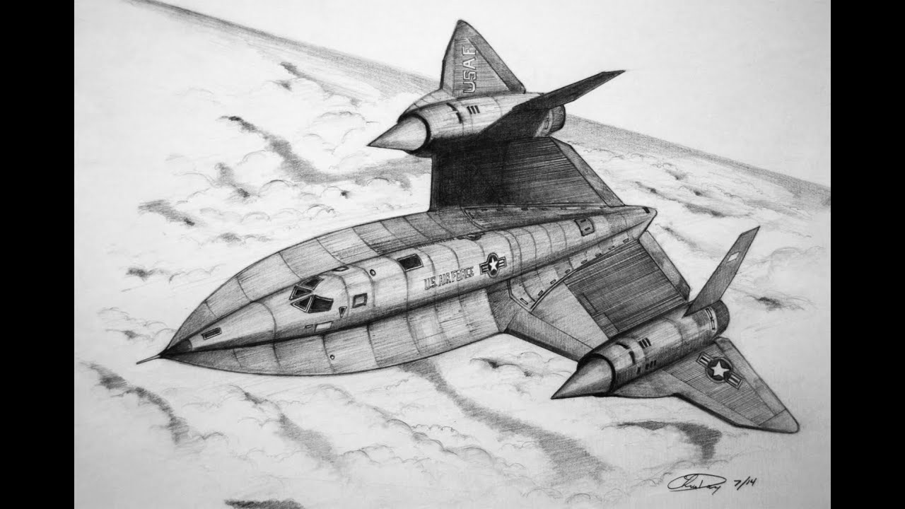 How To Draw A Sr-71 Blackbird - Youtube