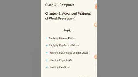 Class 5 Computer chapter 3