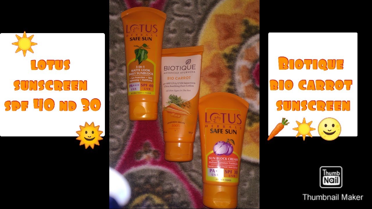 ☀Sunscreen for oily, dry, all skin types Lotus safe sun block cream
